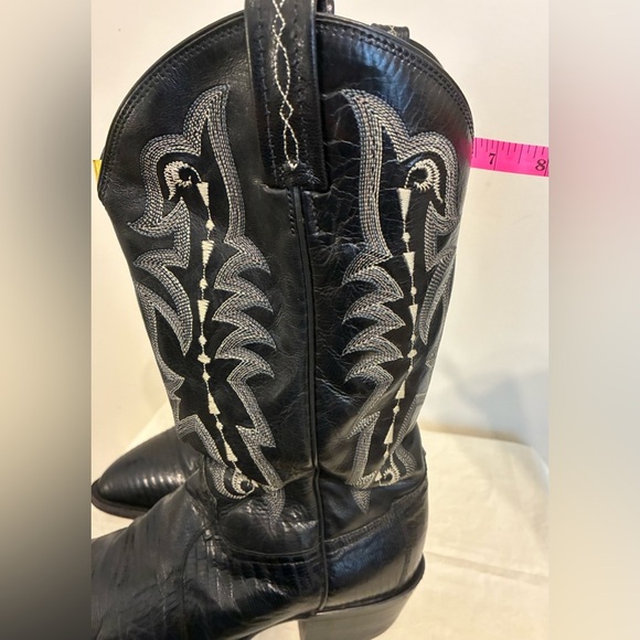 Tony Lama Men’s Nacogdoches Teju Lizard Black Leather Western Boot; Size 8.5D - Picture 10 of 16